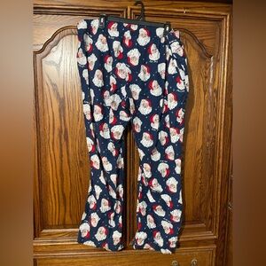 Old Navy Womens Santa Print Pajama Bottoms - Navy Christmas